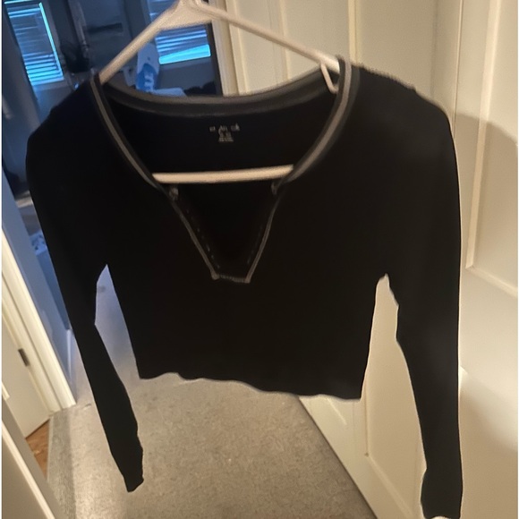 Urban Outfitters Tops - Urban Outfitters: Going for Gold long sleeve top. Black. M/L